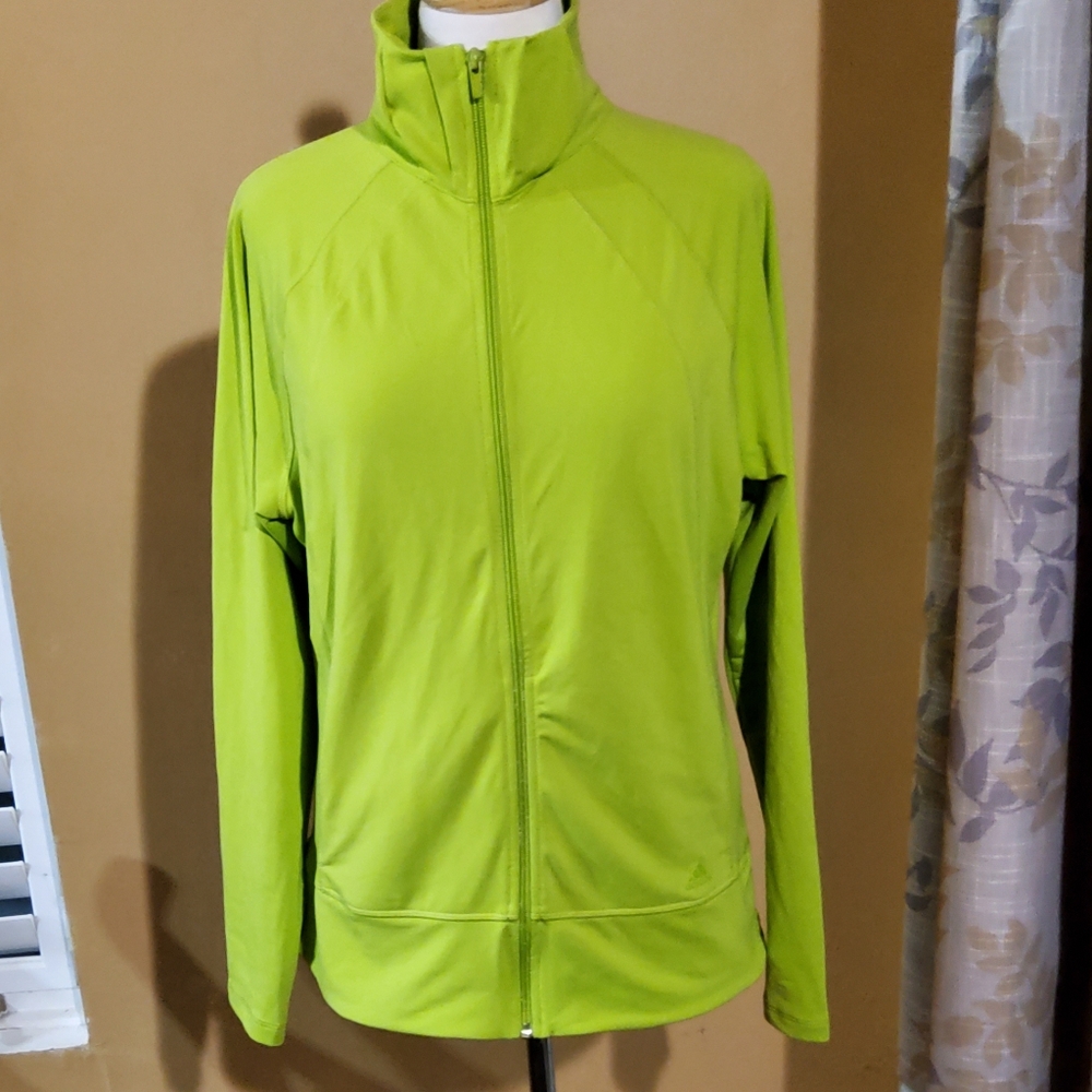 Adidas Neon Green Activewear Jacket